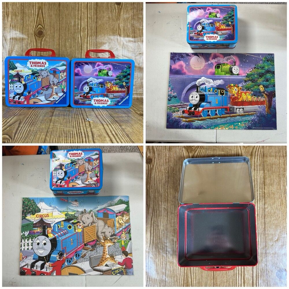 Thomas & Friends Puzzle Tin Lot vensburger‎ Circus + Train Dragon Complete